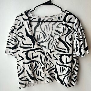 Cato Zebra Print Button up Short Sleeve Sweater Shrug for Summer Sundresses